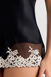 Pretty Flowers Thin Strap Silk Tank Top