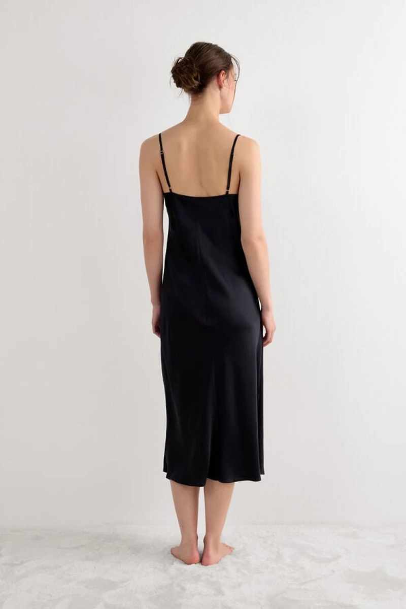 Midi-Length Slip Silk