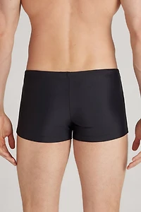 Plain Square-Cut Swim Trunks