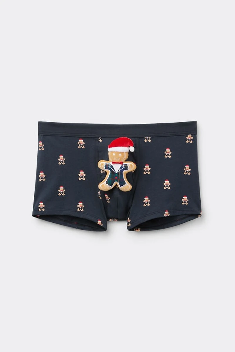 Gingerbread Print Superior Cotton Boxers