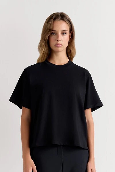 Boxy Fit Short Sleeve Top Cotton