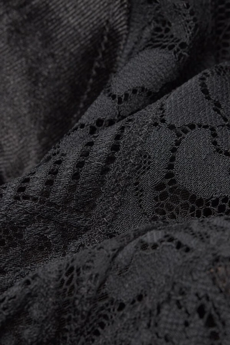 La Femme Fatale Long Velvet and Lace Slip