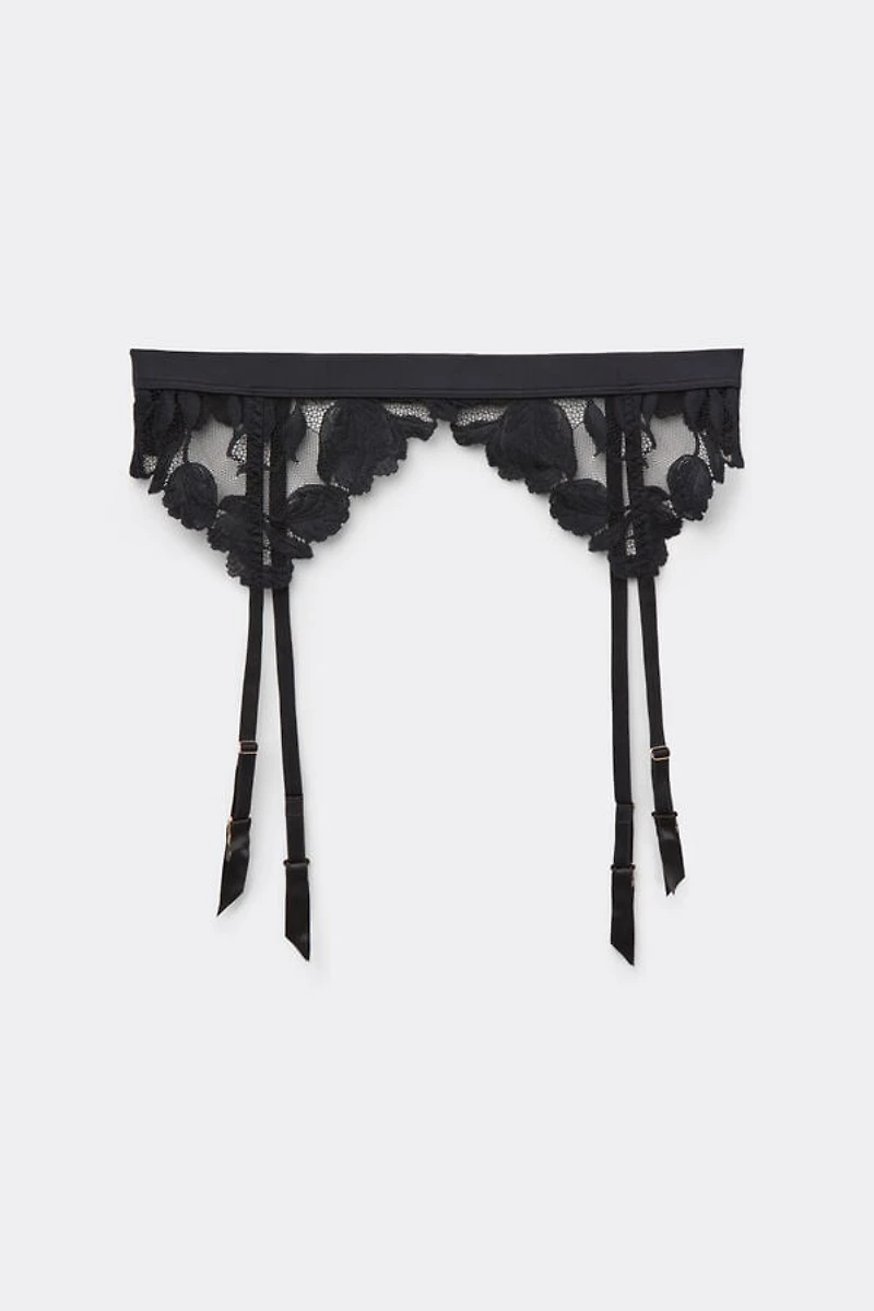 All About Flowers Garter Belt