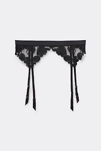 All About Flowers Garter Belt
