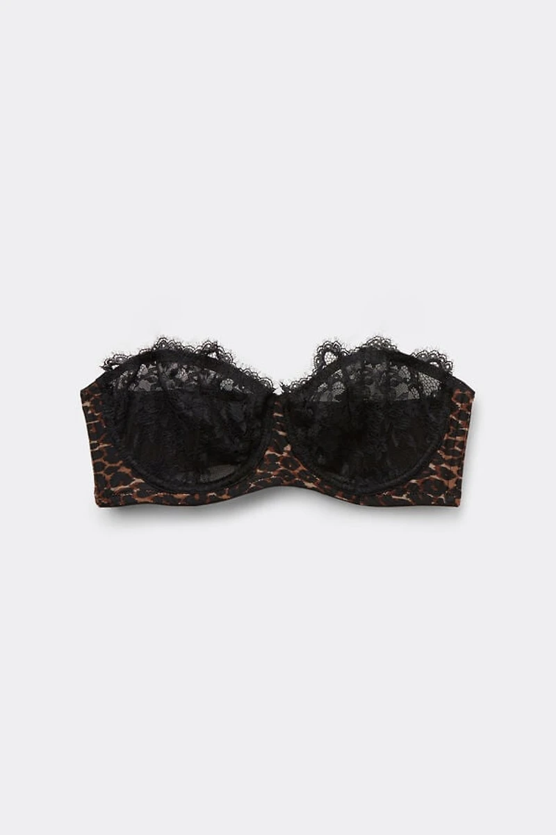 Sensual Attitude Animal Print Bandeau Balconette Bra