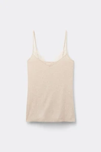 Modal Ultralight Cashmere Blend Top with Lace