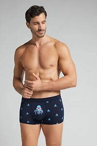 Octopus Print Natural Fresh Cotton Boxers