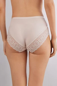 High Waist Panties Ultralight Microfiber with Lace