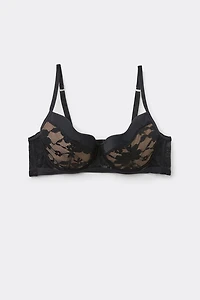 The Art of Romance Padded Lace Balconette Bra
