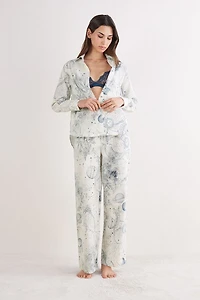Luxury Dreams Full Length Linen and Cotton Pajamas