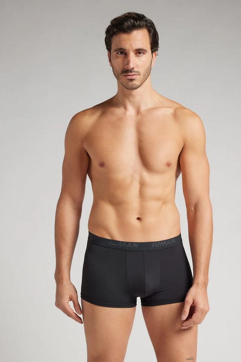 Microfiber Boxers with Logo