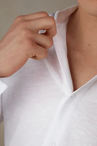 Slub Cotton Long Sleeve Shirt
