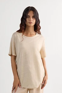 The Pure Linen Short Sleeve Top