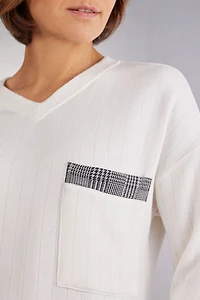 Royal Elegance V-neck Nightshirt