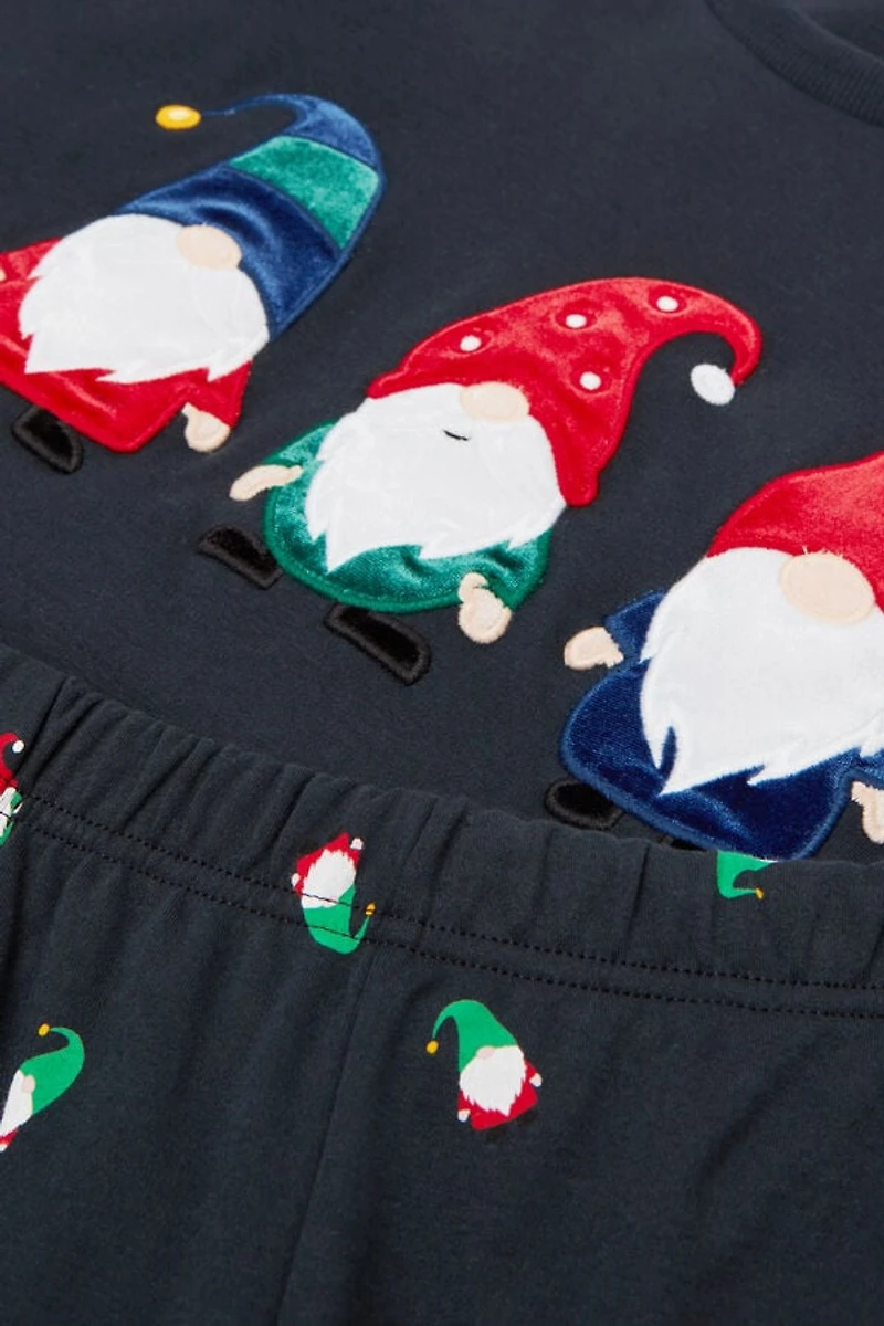 Gnome Print Full Length Cotton Pajamas