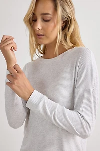Comfort Chic Bateau Neck Long Sleeve Modal Top