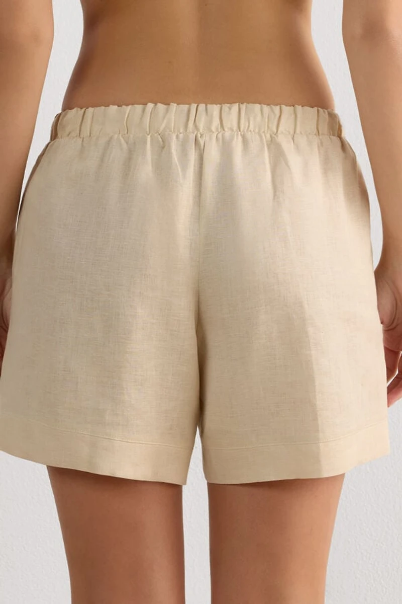The Pure Linen Shorts Fabric