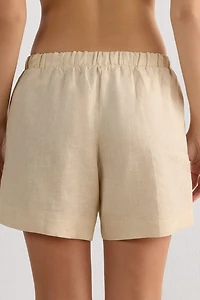 The Pure Linen Shorts Fabric