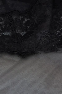 Sheer Glamour Tulle and Lace Babydoll