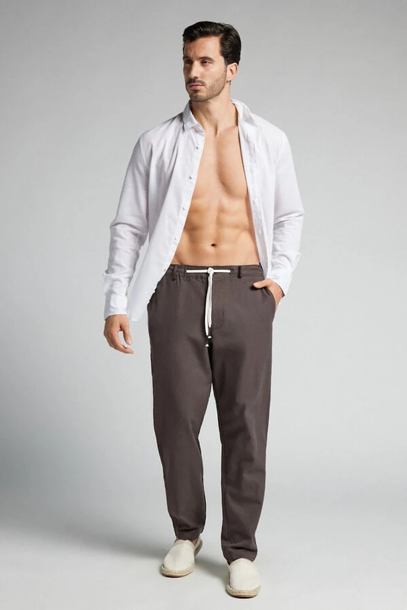 Full Length Linen and Cotton Pants