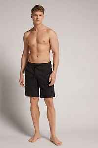 Rib Detail Cotton Shorts