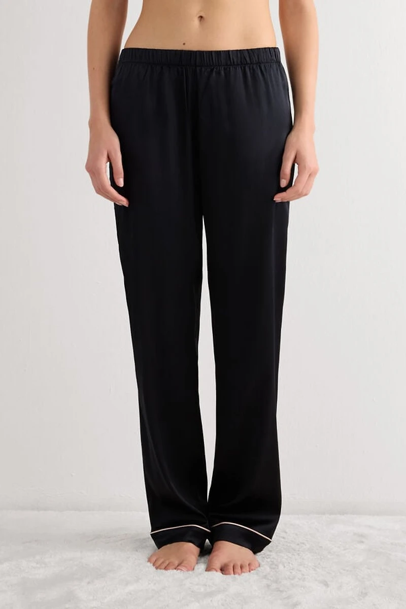 Full Length Silk Pants