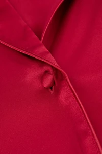 Mannish-Cut Jacket Silk Satin