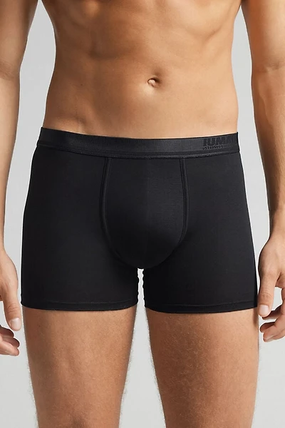 Premium Mercerized Cotton Logo Boxers
