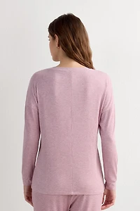Comfort Chic Bateau Neck Long Sleeve Modal Top