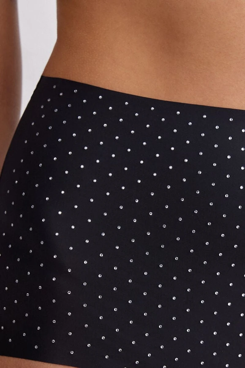 Time to Sparkle High Rise Rhinestone Hipster Panties