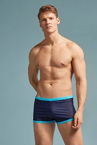 Contrast Trim Close Fit Swim Trunks