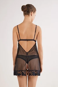 All About Flowers Lace and Tulle Babydoll