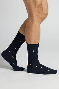 Crew Socks Patterned Cotton