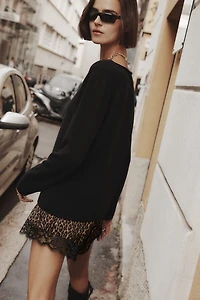 Sensual Attitude Animal Print Viscose Satin Shorts