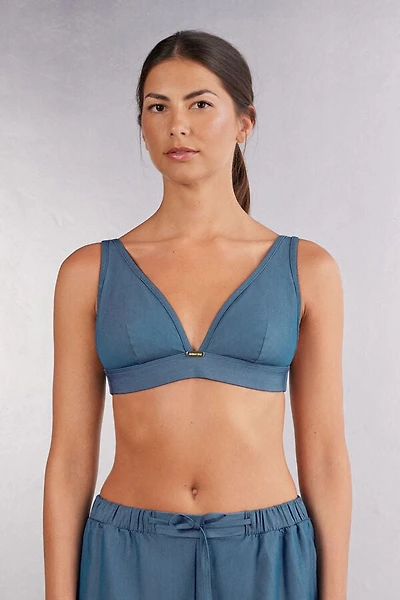 Flower Paisley Triangle Bra