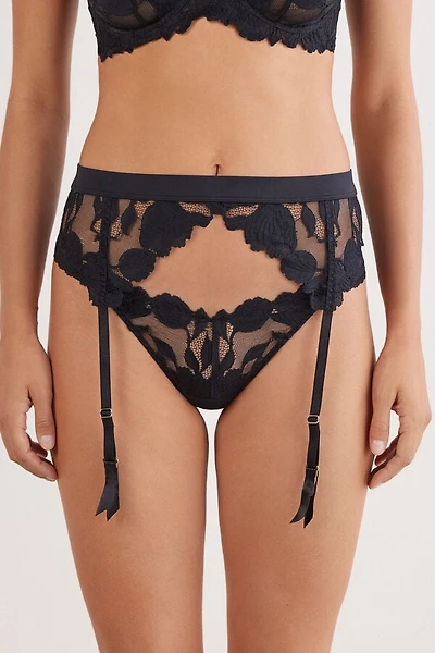 All About Flowers Garter Belt