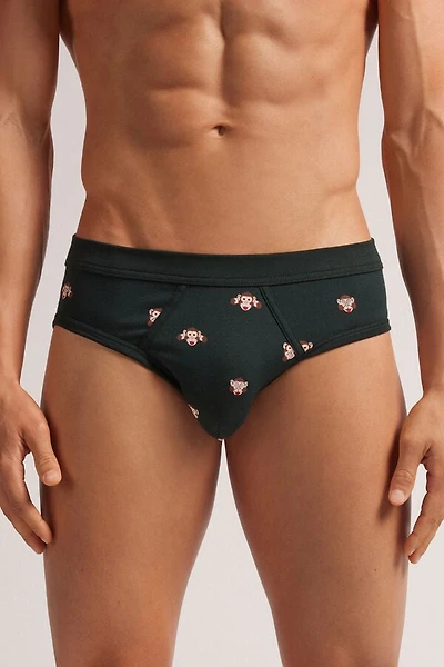Chimpanzee Print Superior Cotton Briefs
