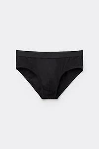 Cotton Briefs with Exposed Elastic