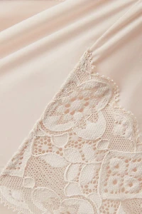 Microfiber and Lace High Rise Panties