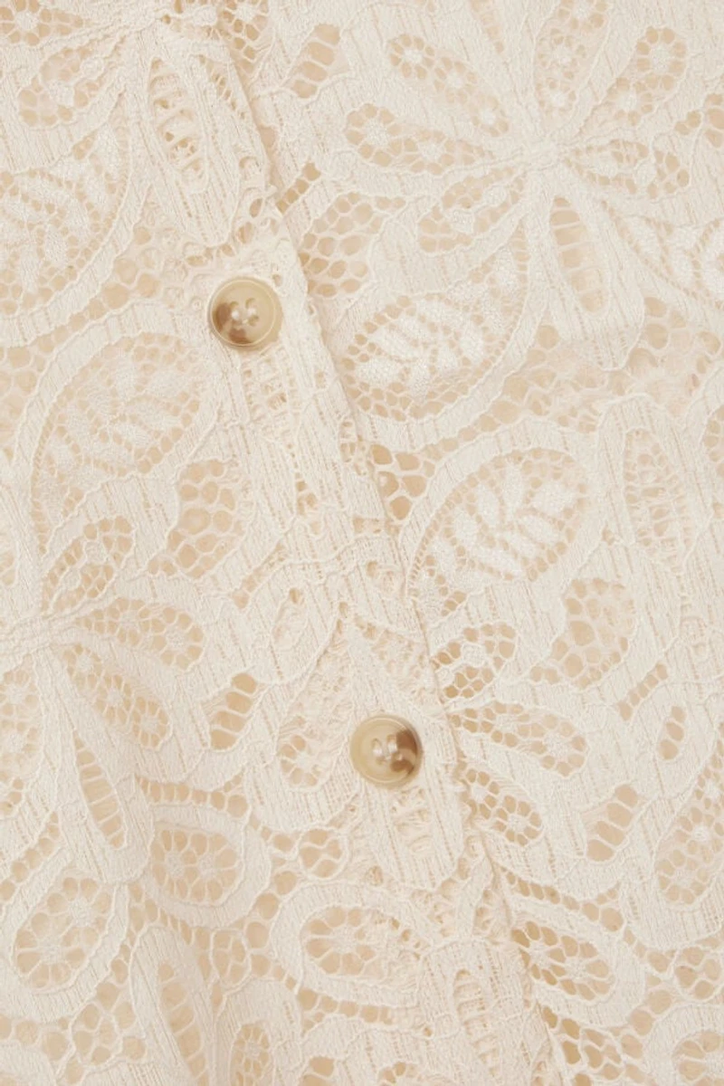 Italian Rivera Short Sleeve Lace Shirt