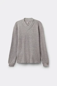 Soft Tricot V-neck Top