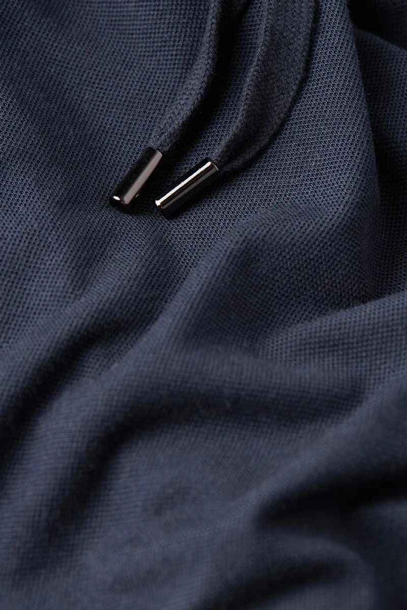 Modal and Silk Piqué Full Length Pants