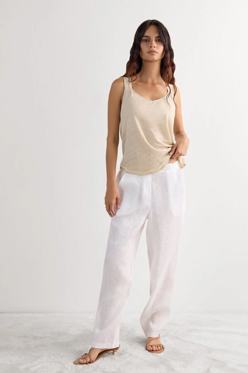 The Pure Linen Tank Top