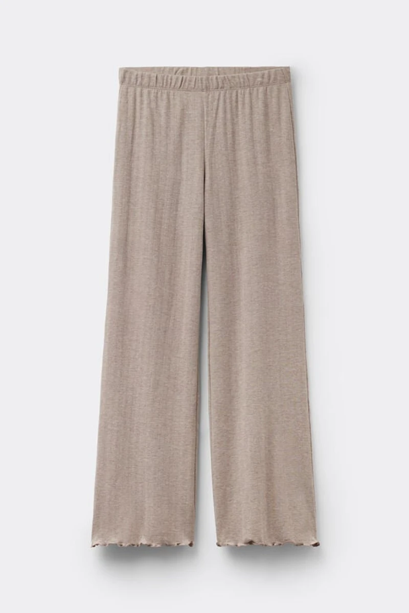 Luxyury Softness Full Length Modal Palazzo Pants with Cashmere