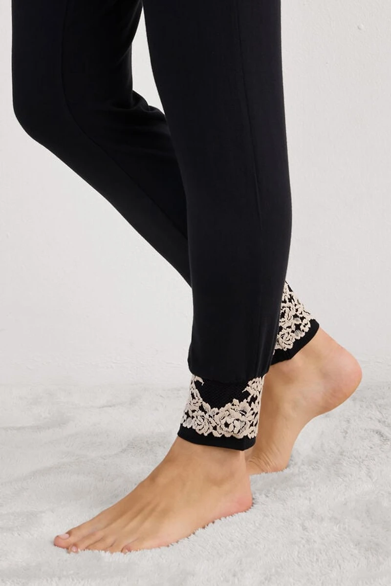 Pretty Flowers Full Length Cuffed Modal Pants