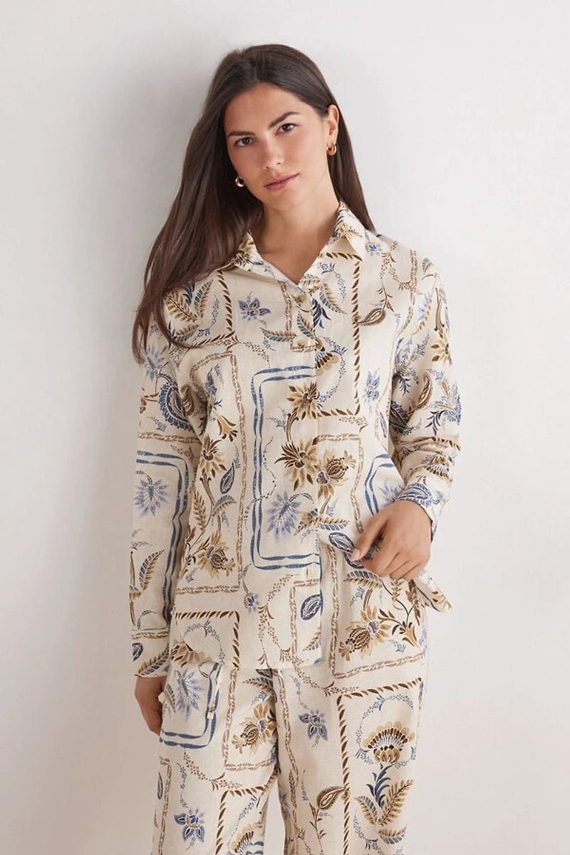 Italian Rivera Linen and Cotton Shirt