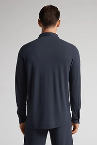 Modal and Silk Piqué Shirt