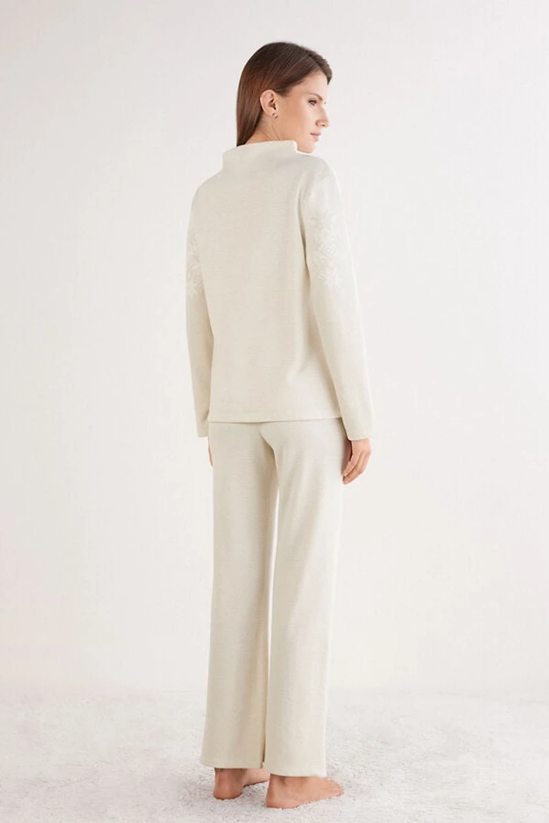 Let It Snow Tonight Full Length Jacquard Pajamas