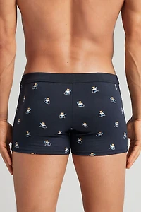 Ski Bear Print Superior Cotton Boxers