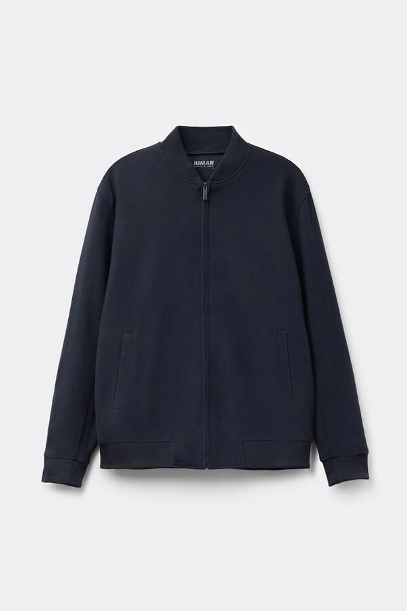 Cloth Fabric Zip Bomber Jacket
